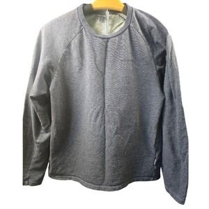 Patagonia Mens Organic Cotton Fitz Roy Logo Crewneck‎ Sweatshirt Blue Small